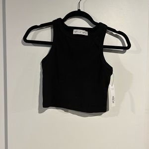 NWT Bird Bee | Black Crop Top Tee | M